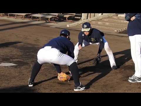 スローガンは「野球まみれ」オリックス 二遊間コンビ 安達 西野 下半身強化トレーニング 2017 バファローズ 宮崎キャンプ