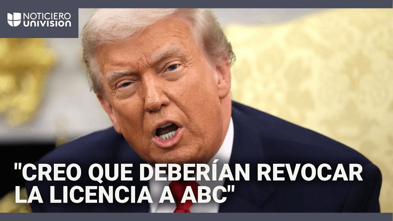 Trump amenaza con revocar la licencia de ABC tras mostrarse molesto por preguntas de una periodista