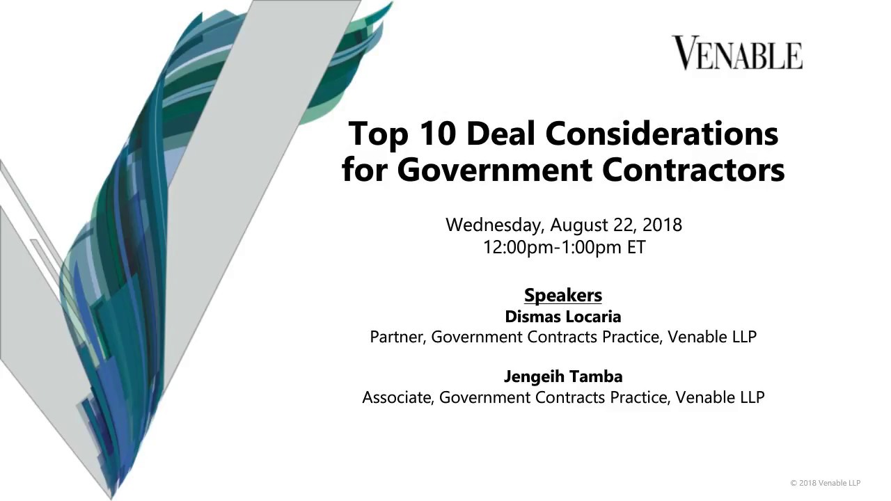 Top 10 Deal Considerations for Government Contractors YouTube