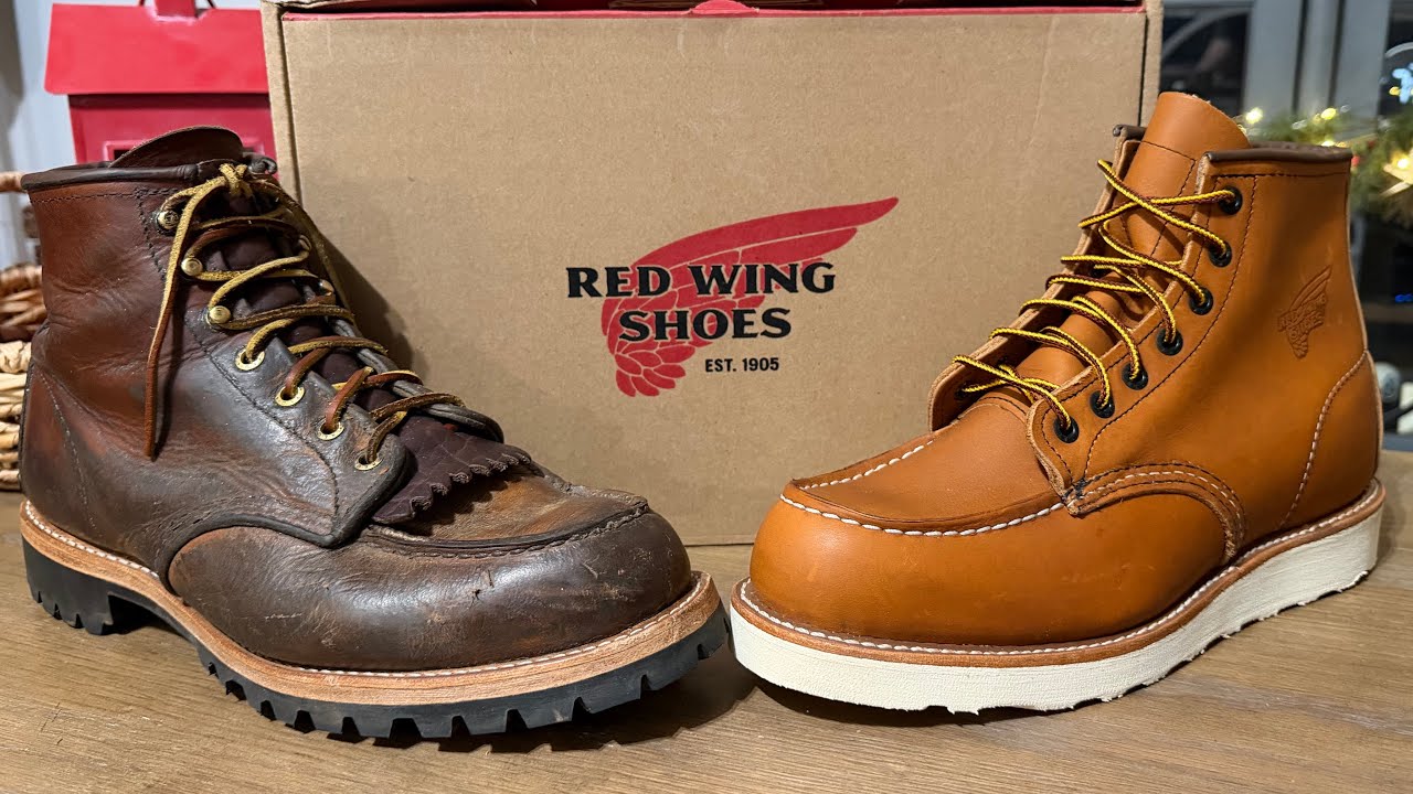 (“10875” Red wing Classic Moc Toe’s)  Amazing Patina!!! GREAT BOOTS! 💪🏻🇺🇸🥾