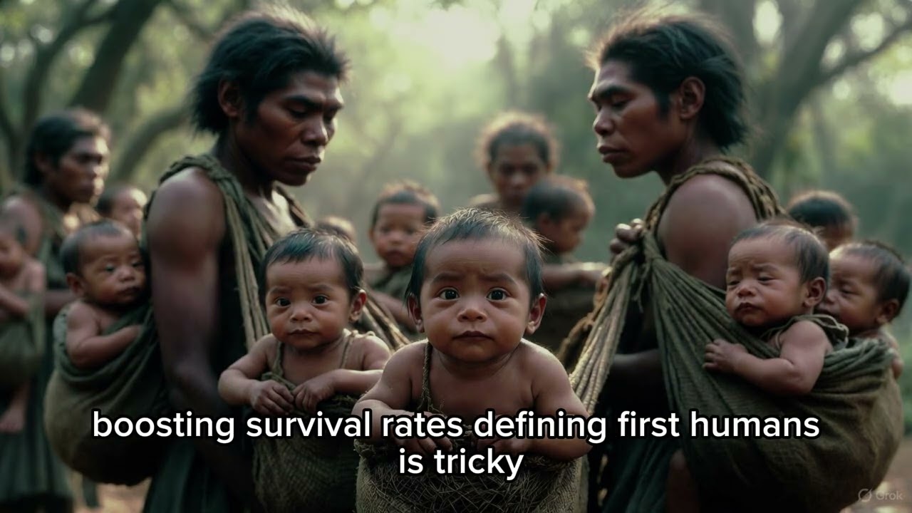 Dawn of Defense: Early Humans Safeguarding Their Offspring