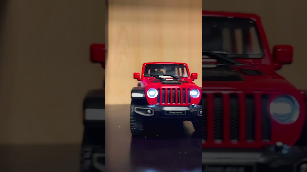 Rubicon jeep new model realistic model in red colour