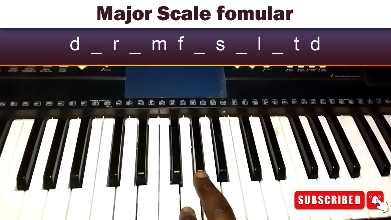 piano major scale formula