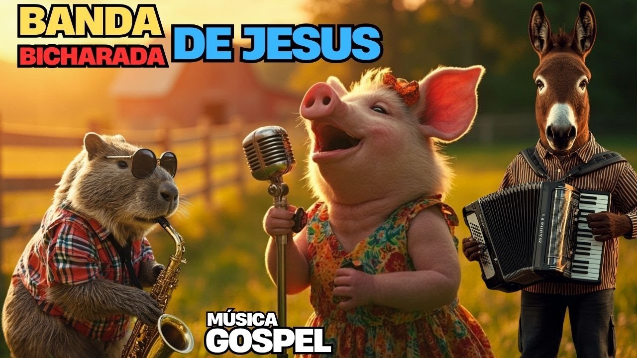 🎶 Os Melhores Louvores Gospel | Banda Bicharada de Jesus 🎤 Pisadinha, Forró e Sertanejo Gospel (1h+)