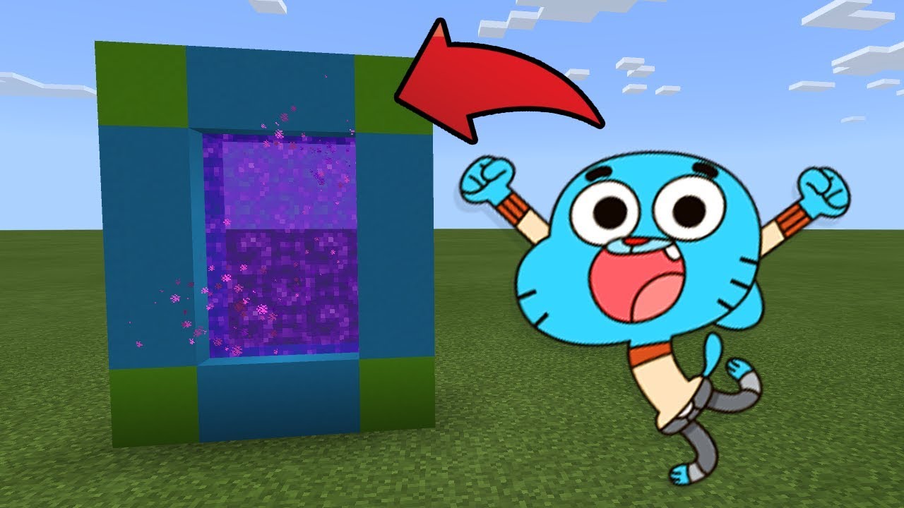 How To Make a Portal to the GUMBALLS Dimension in MCPE (Minecraft PE)