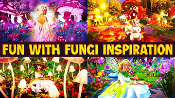 Fun with Fungi Inspiration in Disney Dreamlight Valley. MUSHROOMS EVERYWHERE!