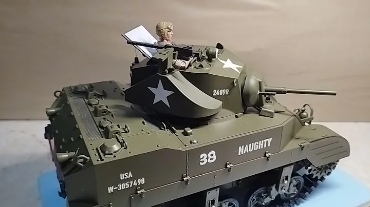 1/16 M5A1 Stuart RC tank turret 360° turn