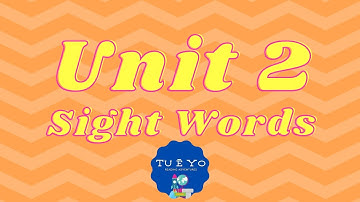 1st Grade Benchmark Unit 2 Sight Words
