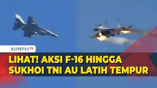 Begini Manuver Pesawat F-16 dan Sukhoi TNI AU Saat Latihan Tempur di Lumajang