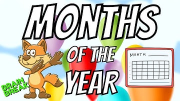 MONTHS OF THE YEAR. BRAIN BREAK EXERCISE FOR KIDS.  MOVEMENT ACTIVITY. FROM GENERATION HEALTHY.