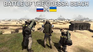 UKRAINIANS DEFEND ODESSA BEACH RUSSIAN MARINES LAND ON THE BEACH