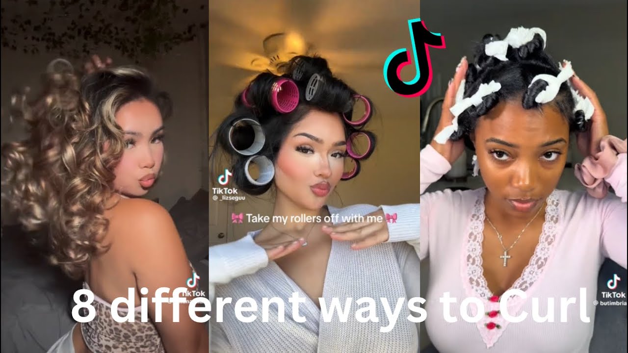 2025 8 Different Ways To Curl your hair WITHOUT HEAT!!🩷| TikTok Compilation 