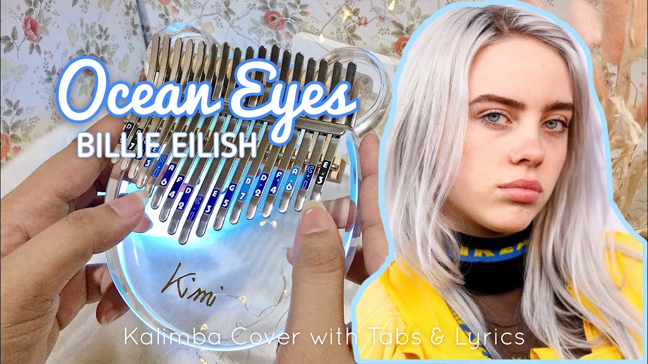 Billie Eilish Ocean Eyes Kalimba Tutorial with Tabs & Lyrics YouTube