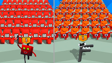 MAX LEVEL in MERGE ALPHABET VS NUMBERBLOCK LORD RUN! #37