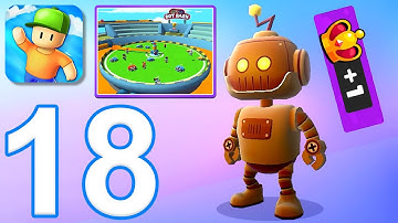 Stumble Guys - Gameplay Walkthrough Part 18 - New Map: Bot Bash (iOS, Android)
