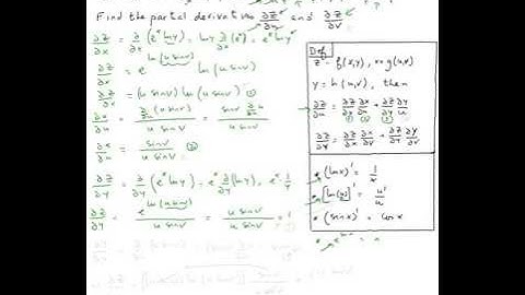 Chain rule for functions of two variables w/ two independent variables #2