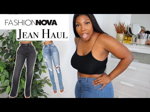 Fashion Nova Jean Haul| Size 15 | Try-on| MID/PLUS SIZE Quarantine Shopping  - YouTube