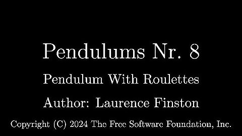 Pendulums Nr. 8.  Pendulum With Roulettes.