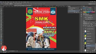 TUTORIAL MEMBUAT BROSUR PPDB SEKOLAH DI PHOTOSHOP