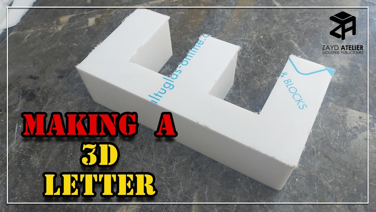 How to Making a 3D Letter - YouTube