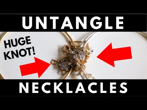 HOW TO UNTANGLE KNOTTED NECKLACES #jewelryhacks
