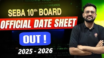 HSLC SEBA 2026 DATE SHEET OUT I HSLC 2026 ROUTINE OUT I CLASS 10 I SEBA