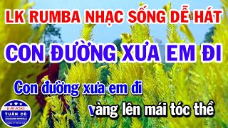 Karaoke Liên Khúc Nhạc Sống Rumba Tone Nam Hay | Con Đường Xưa Em Đi | Phố Đêm