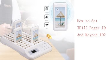 How to Set TD172 Paging System Pager ID and Keypad ID?