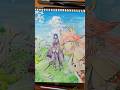 水彩で原神描いてみた！皆も原神ショート動画を投稿しよう☆ #原神ショート #PR #アナログイラスト #水彩 #genshin #watercolor