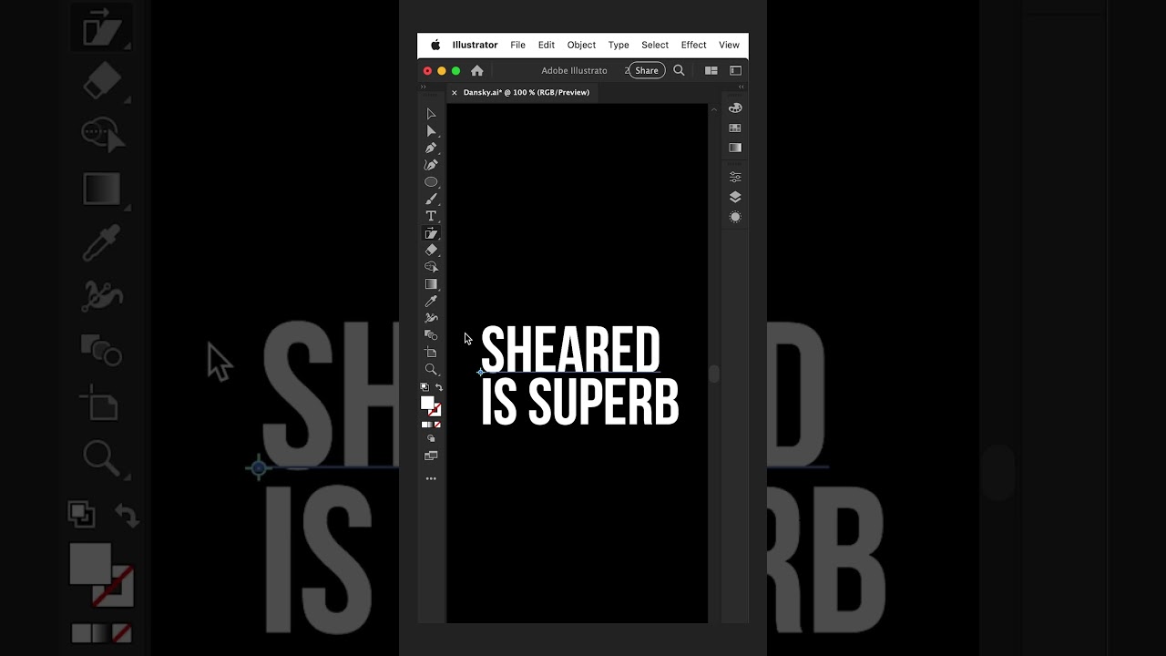 Using the Shear Tool in Adobe Illustrator - YouTube