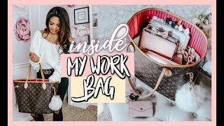 WHAT'S INSIDE MY WORK BAG | LOUIS VUITTON NEVERFULL MM