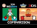 WarioWare D.I.Y series (DS and WiiWare) vs WarioWare Gold Microgame comparison.
