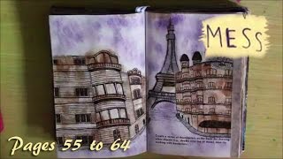 MESS || Draw the sun using 10 different methods || pages 55 to 64