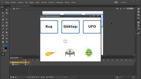 Hafta6_2 Action Script Kareler Sürükle Bırak yapımı (Adobe Animate)