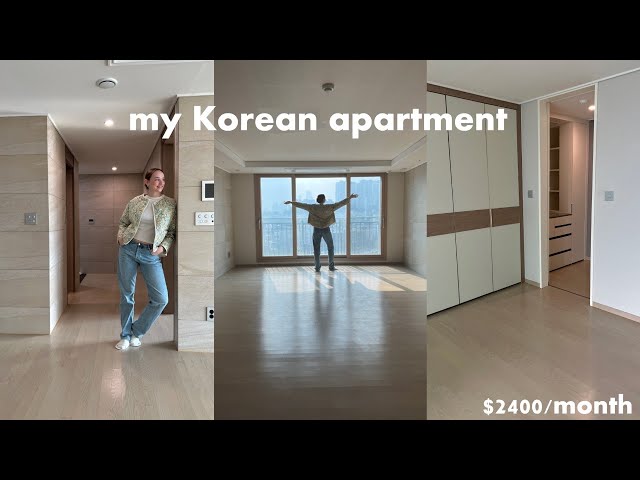 empty Seoul apartment tour 🤍 our new modern high rise apartment & interior vision (3 room, 2 bath)