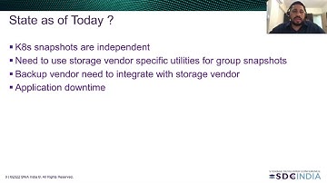SDC India 2022: Crash consistent backup of complex containerized application with multiple PVC