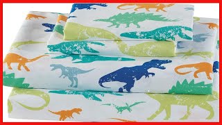 Great product -  Mk Home 4pc Full Size Sheet Set for Boys Dinosaurs Green Blue Orange White New