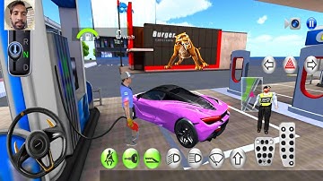 3D Driving Class Game - New Super car Gas Station - Android IOS Gameplay