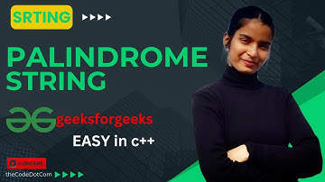 Check If A String Is A Palindrome in C++ || Palindrome String  | @TheCode.com01