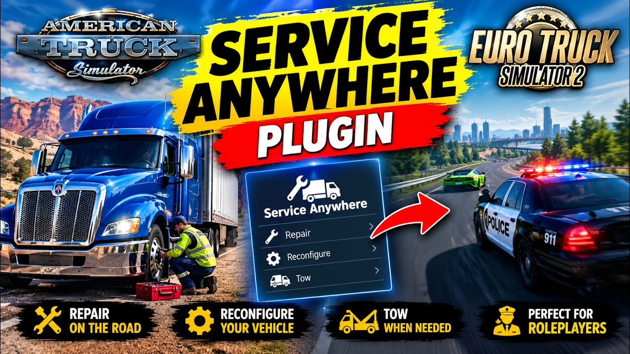 🤯 Your Truck Breaks Down… NOW WHAT?! | Service Anywhere ATS & ETS2