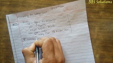 Accounting for Labour Cost//BBS 2nd Year-2069//Halsey & Rowan Premium Plan