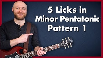 5 Licks in Minor Pentatonic Pattern 1