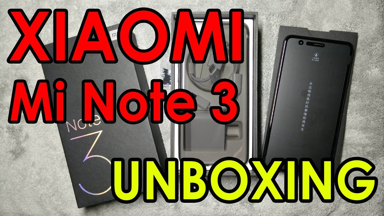 Xiaomi MiNote 3 Unboxing - Odpakowanie - Prezentacja zawartości
