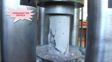 Compression testing of concrete cylinders