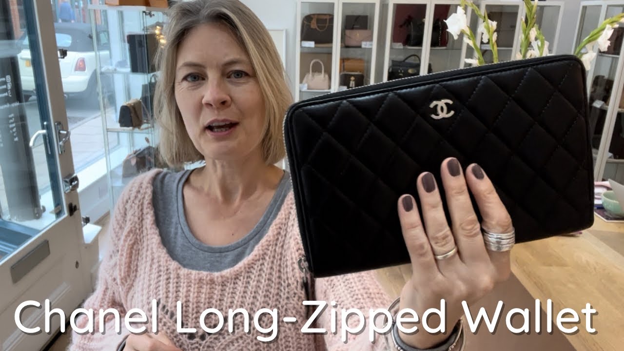 Chanel Green CC Classic Long Zipped Wallet – The Closet
