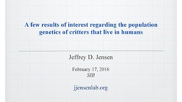 Jeffrey Jensen: The population genetics of adaptation