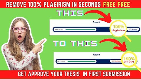 How to Remove Plagiarism from a Thesis? 100% Plagiarism Removal | FREE & Easy