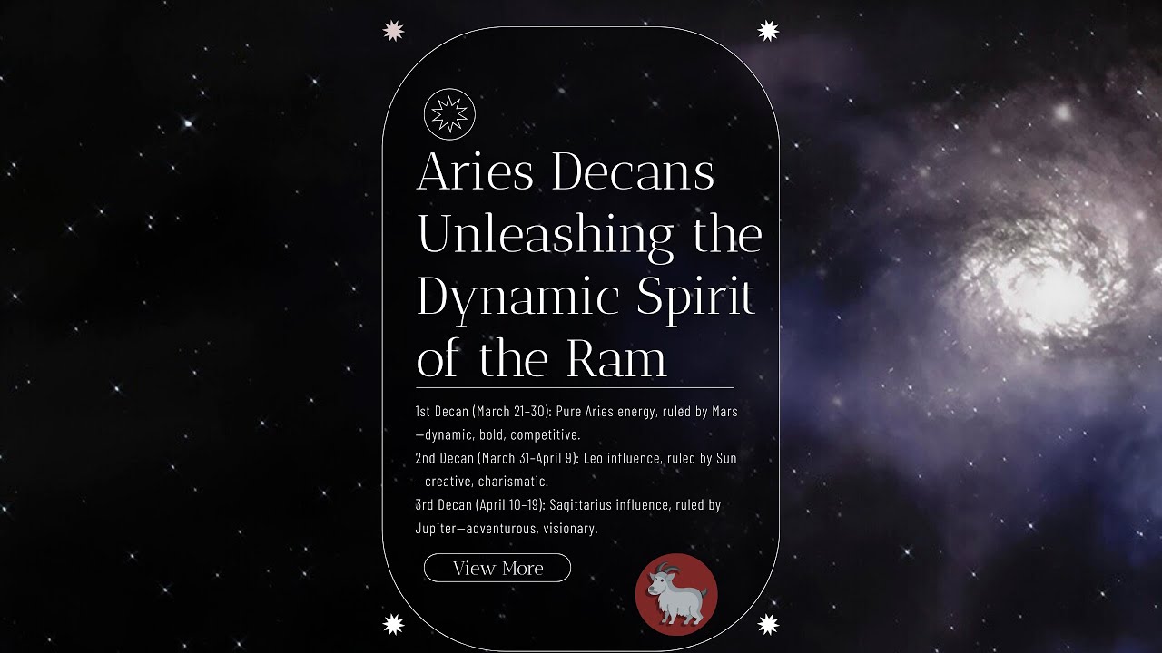 ♈🔥Aries Decans - Unleashing the Dynamic Spirit of the Ram🔥♈ - YouTube