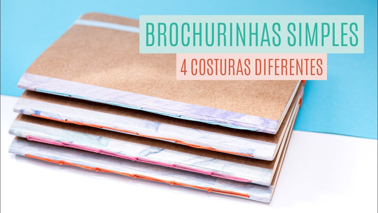 BROCHURINHAS Simples e Baratos com 4 costuras diferentes | MÉTODOS E COSTURAS