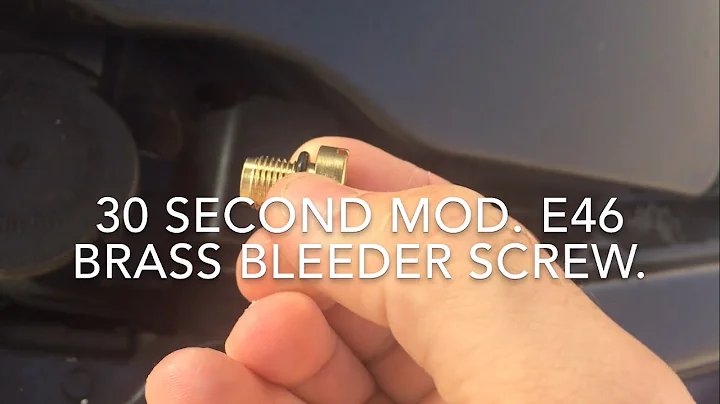 Brass bleeder screw, e46 BMW quick fix